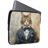Katze im Anzug Laptopschutzhülle (Vorne Rechts)