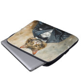 Katze im Anzug Laptopschutzhülle (Vorne Knopf)