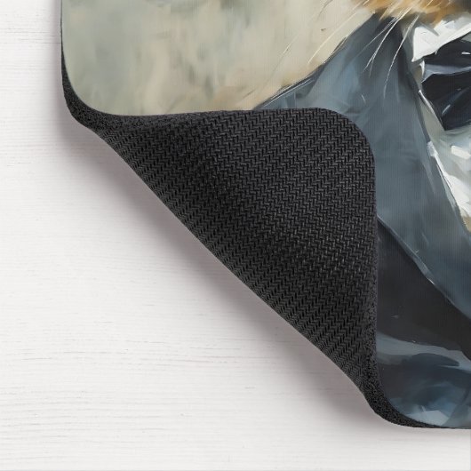 Katze im Anzug Mousepad (Ecke)