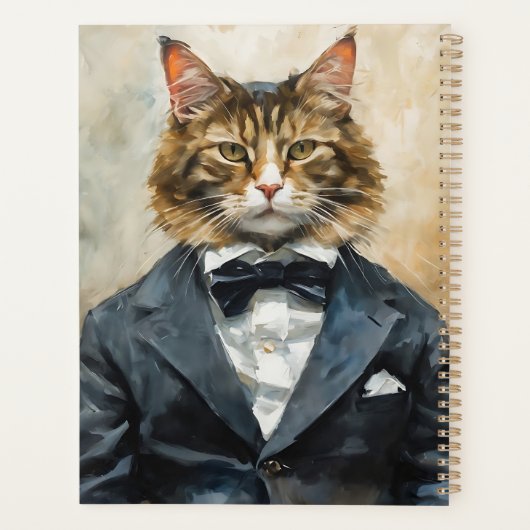 Katze im Anzug Planer (Rückseite)
