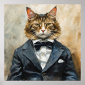 Katze im Anzug Poster (Vorne)