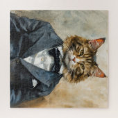 Katze im Anzug Puzzle (Horizontal)