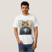 Katze im Anzug T-Shirt (Vorne ganz)