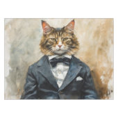Katze im Anzug Tischdecke (Vorderseite (Horizontal))