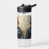 Katze im Anzug Trinkflasche (Links)