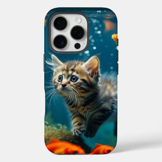 Katze im Aquarium iPhone 16 pro Fall Case-Mate iPhone Hülle (Rückseite)