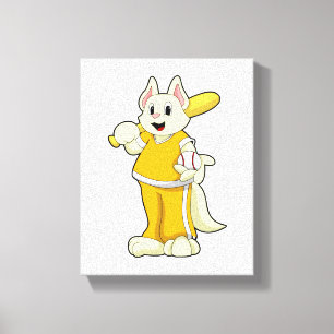 Katze im Baseball mit Baseballschläger Leinwanddruck