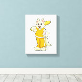 Katze im Baseball mit Baseballschläger Leinwanddruck (Insitu (Holzboden))