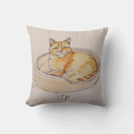 Katze im Bett Kissen