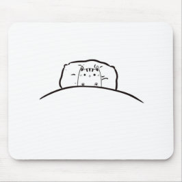 Katze im Bettmaus, niedliche Katze im Bett Mousepad