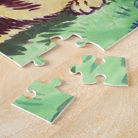 Katze im Blumengarten, Louis Wain Puzzle (Seite)