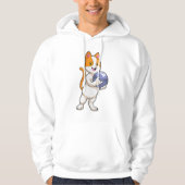 Katze im Bowling mit Bowlingball Hoodie (Vorderseite)