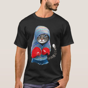 Katze im Boxen-Anzug T-Shirt