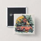 Katze im Dschungel Button (Vorne & Hinten)