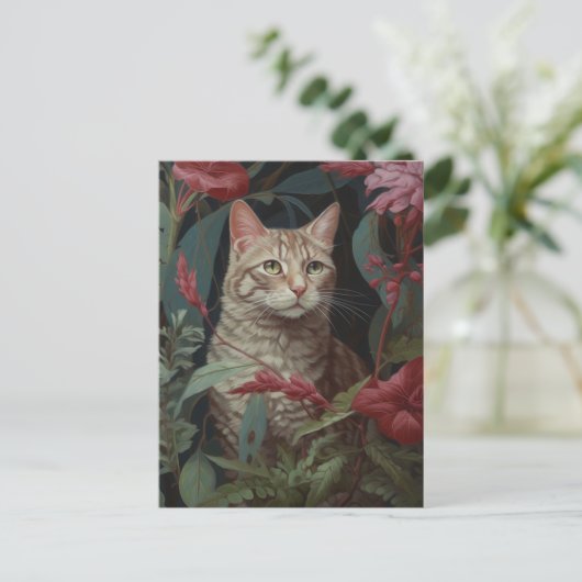 Katze im Dschungel Postkarte (Stehend Vorderseite)