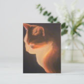 Katze im Dunkeln Postkarte (Stehend Vorderseite)