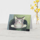 Katze im Eimer Karte (Gelbe Blume)