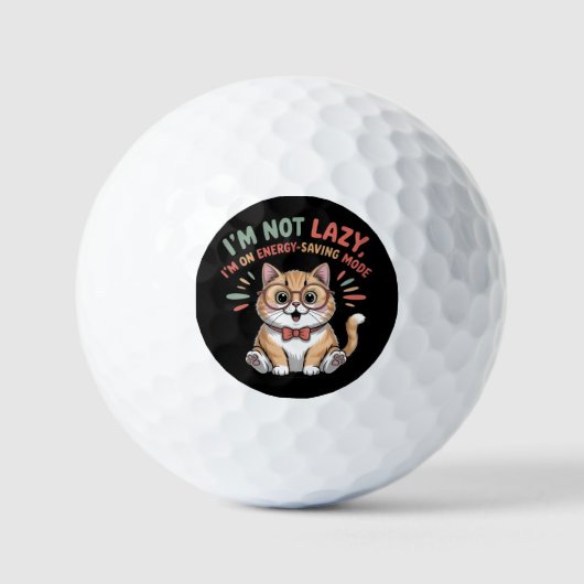 Katze im Energiesparmodus Golfball (Vorderseite)