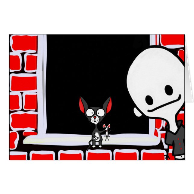 Katze im Fenster (Vorderseite (Horizontal))