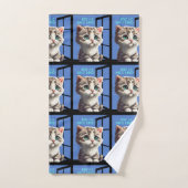 KATZE IM FENSTER BADHANDTUCH SET (Handtuch)