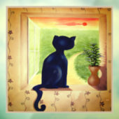 Katze im Fenster Fensteraufkleber (Blatt 3)