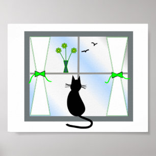 Katze im Fenster Gail' Poster