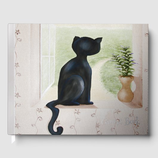 Katze im Fenster Gästebuch (Vorderseite)