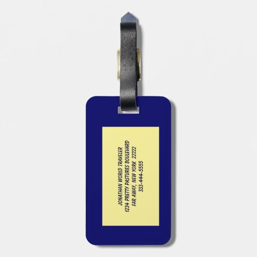 Katze im Fenster Gepäckanhänger (Rückseite vertikal)