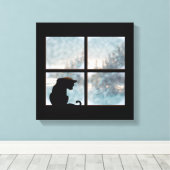 Katze im Fenster Leinwanddruck (Insitu (Holzboden))