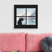 Katze im Fenster Leinwanddruck (Insitu (Wohnzimmer))