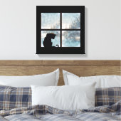 Katze im Fenster Leinwanddruck (Insitu (Schlafzimmer))