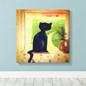 Katze im Fenster Leinwanddruck (Insitu (Holzboden))