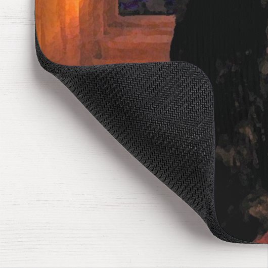 Katze im Fenster Mousepad (Ecke)