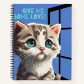 KATZE IM FENSTER NOTIZBLOCK (Vorderseite)