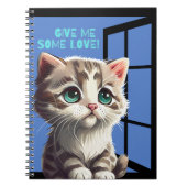 KATZE IM FENSTER NOTIZBLOCK (Vorderseite)