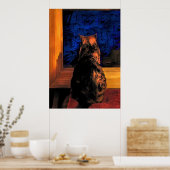 Katze im Fenster Poster (Küche)
