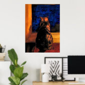 Katze im Fenster Poster (Heimbüro)