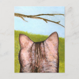 Katze im Fenster Postkarte