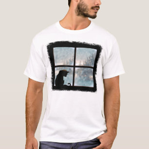 Katze im Fenster T-Shirt