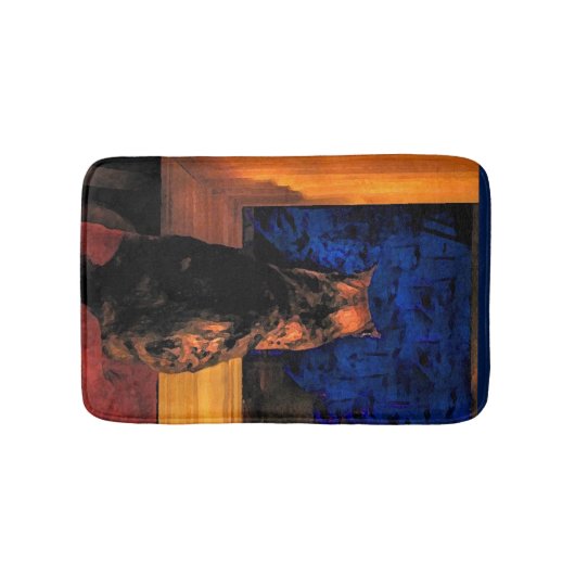 Katze im Fensterbath-Matches Badematte (Vorderseite)