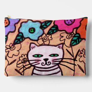Katze im Garten Abstrakte Kunst Zubehörtasche