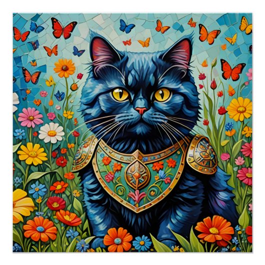 Katze im Garten der Irdischen Freuden 3 Poster (Vorderseite)