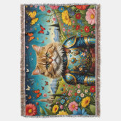 Katze im Garten irdischer Freuden Decke (Vorderseite Vertikal)
