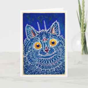 Katze im gotischen Stil - Louis Wain Dankeskarte
