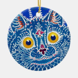 Katze im gotischen Stil, Louis Wain Keramik Ornament