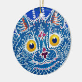 Katze im gotischen Stil, Louis Wain Keramik Ornament (Links)