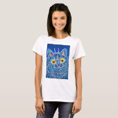 Katze im gotischen Stil, Louis Wain T-Shirt (Vorne ganz)