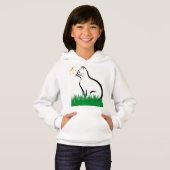 Katze im Gras Hoodie (Vorne ganz)