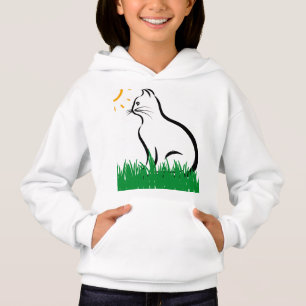 Katze im Gras Hoodie