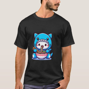 Katze im Haikostüm Lustiges Halloween-Kostüm T-Shirt